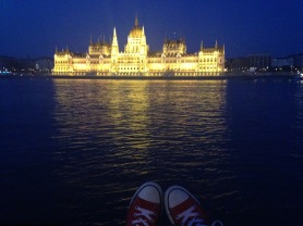 Night time Parliament view...my shoes made it in the picture